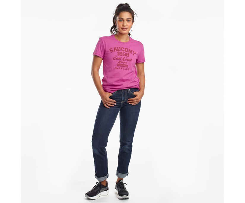 Saucony Rested Short Sleeve Women's Shirts Purple | Canada 290RVDW